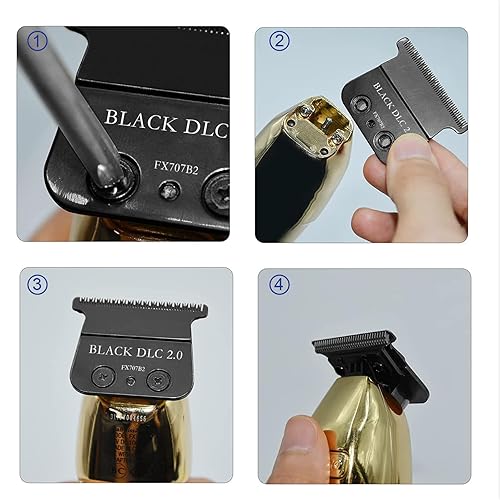 Miniatura 6 de FX707B2 - Cuchilla de repuesto DLC 2.0 compatible con recortadora BaByliss FX787 y FX726, compatible con cuchilla de recortadora BaByliss DLC 2.0, 4