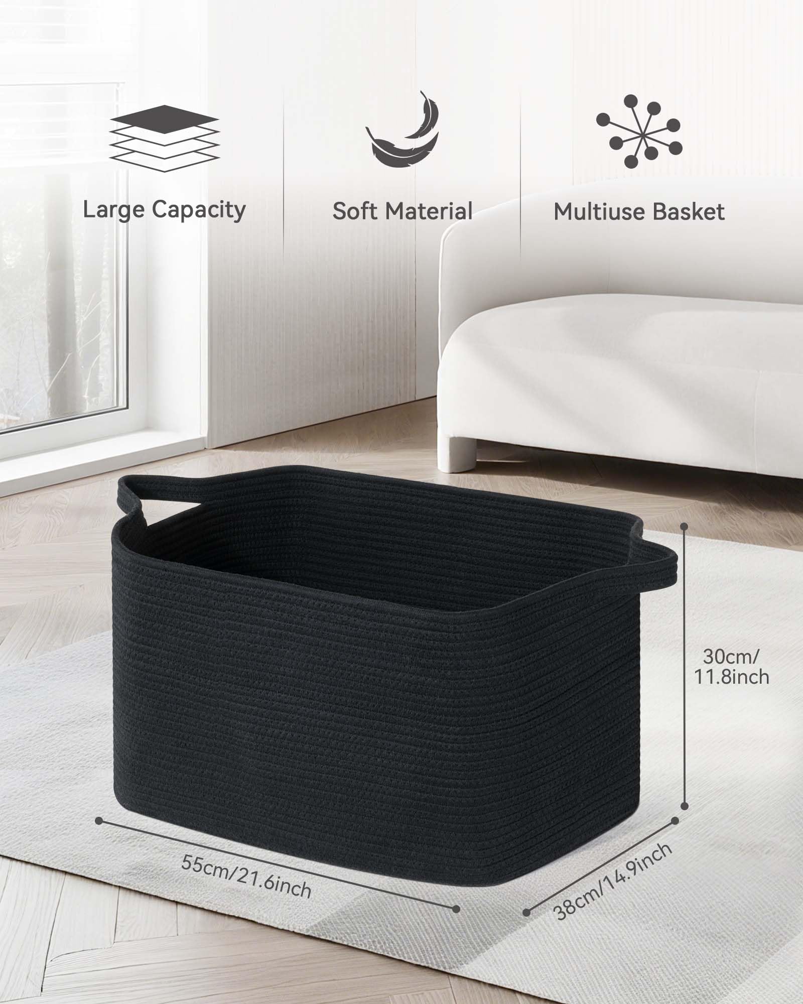 MOLMO Large Woven Storage Basket - Image 3