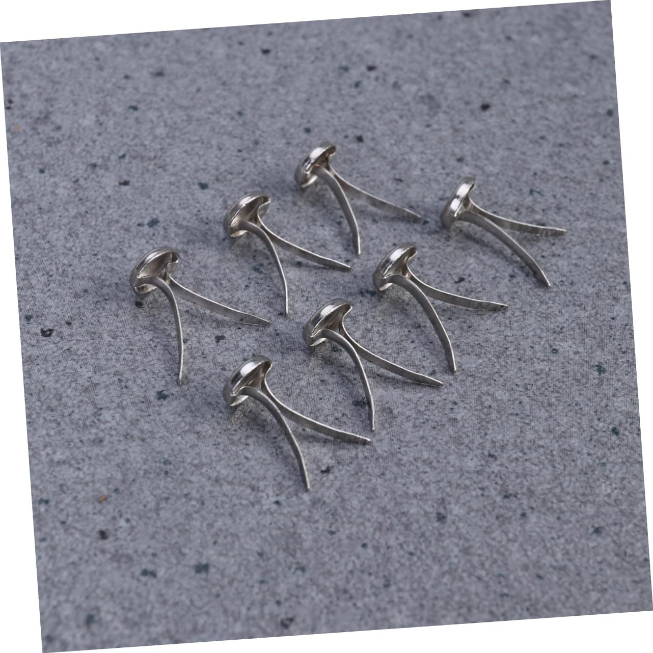 CIMAXIC 200Pcs Silver Metal Paper Fasteners Brass Plated Round Brads for Crafts DIY Portable Storage Box Included for Easy Organization and Use