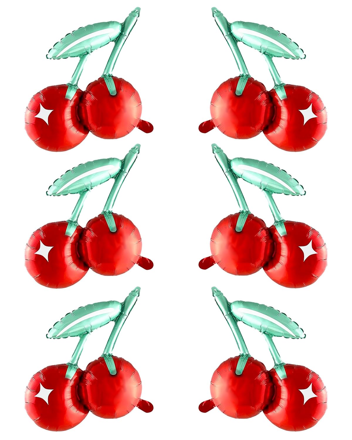 Elaliyi Cherry Balloons Cherry Theme Birthday Party Supplies 6 PCS Happy Birthday Party Balloon Decoration