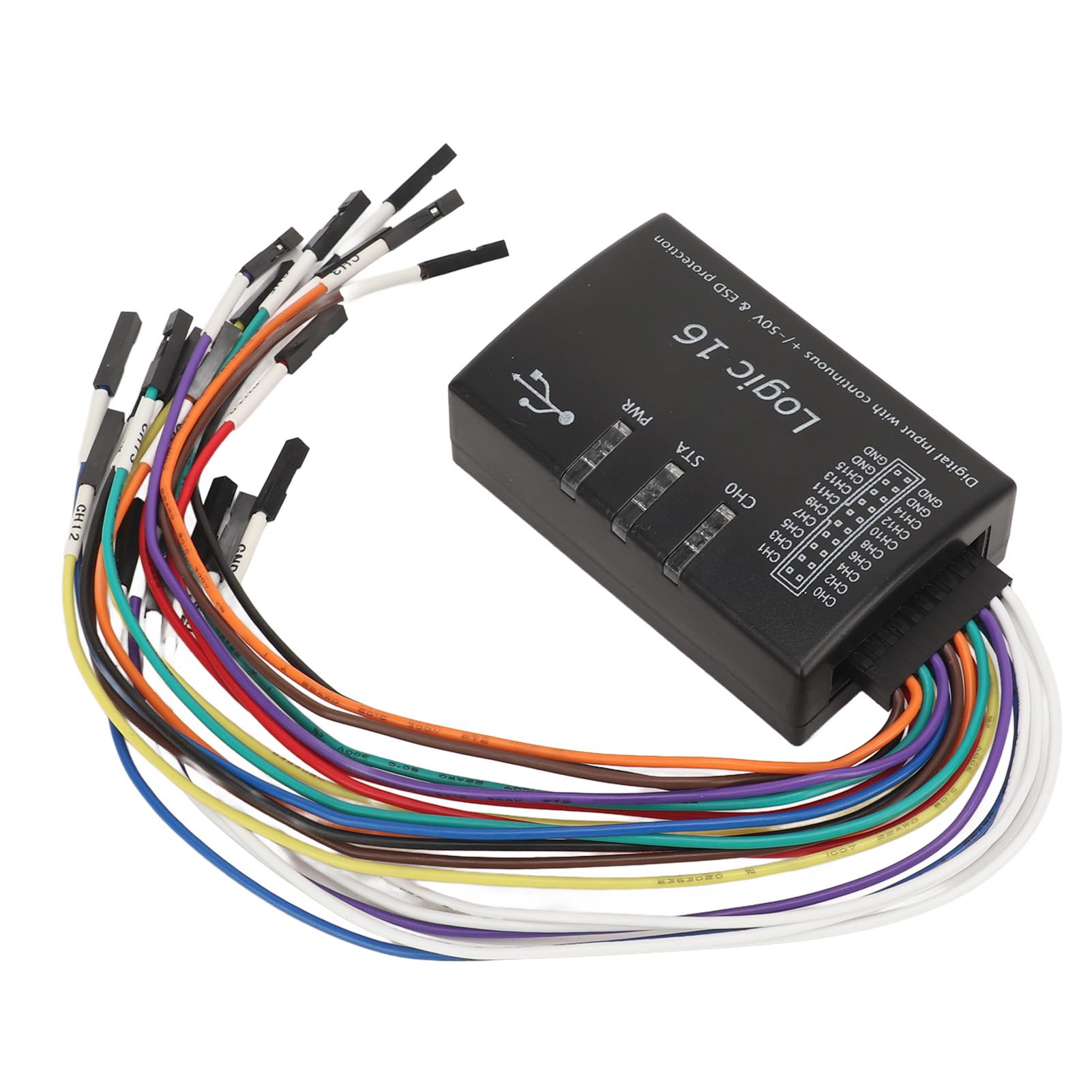 16 Channel Logic Analyzer, USB -Echtzeitdatenerfassung, Luxusschnittstelle, Mehrfachsystemunterstützung, Elektro -Inspektionstest -Tools