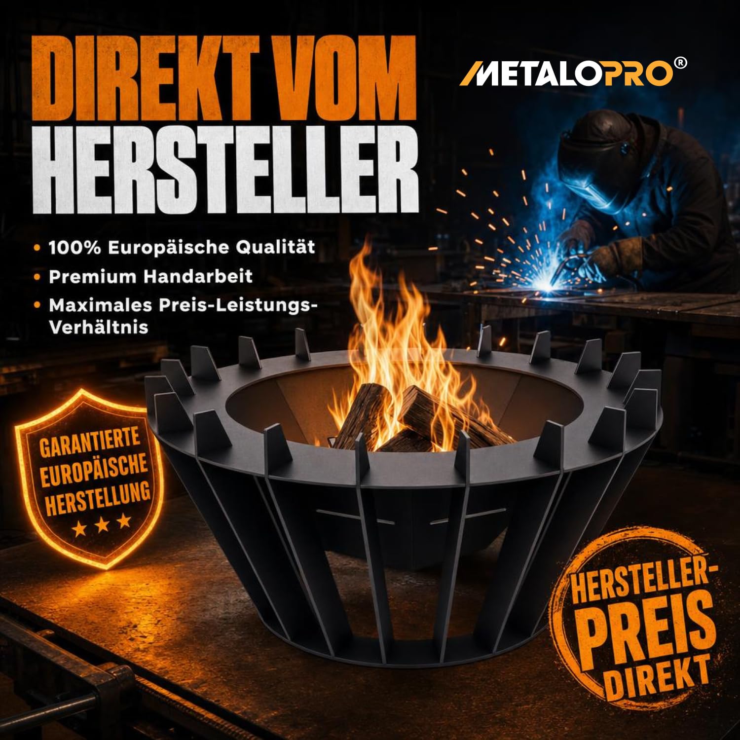 Brasero Big Steel en Acier - Feu de Jardin