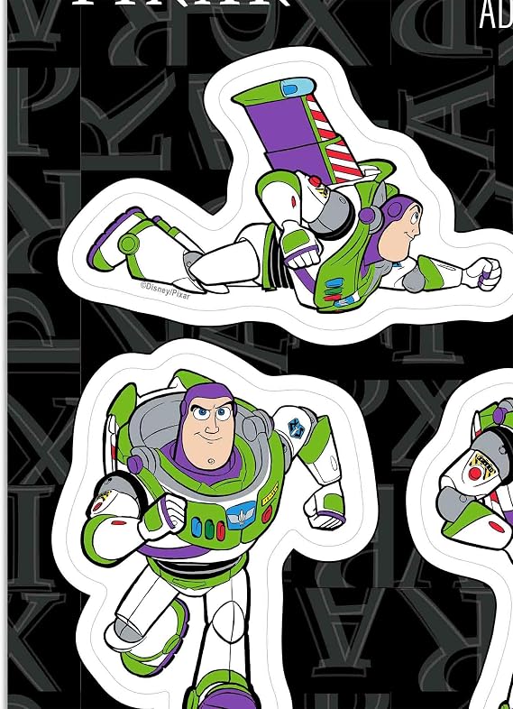 Disney Pixar Toy Story Buzz Lightyear Adhesive Vinyl Decal Pack