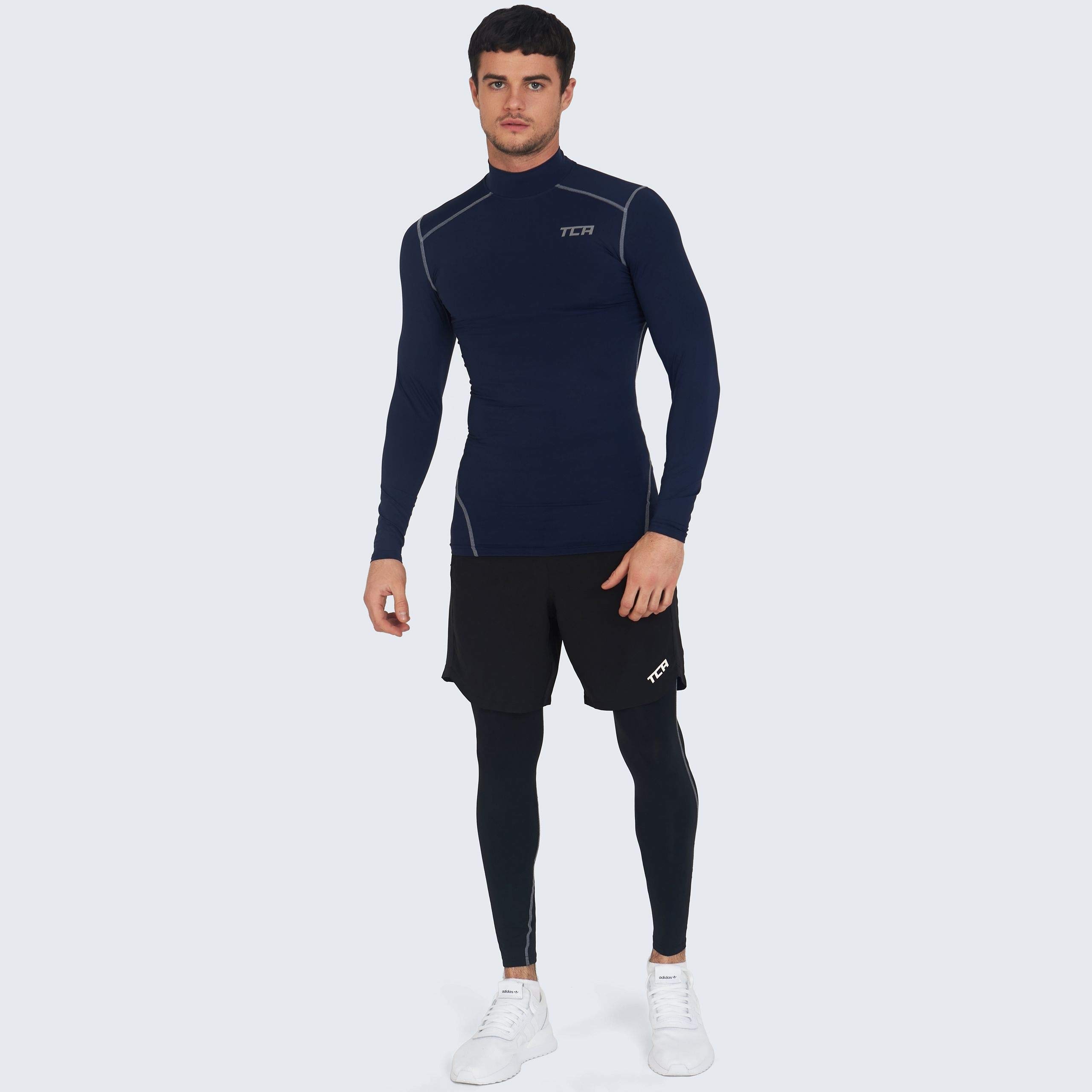 TCA PRO Performance Uomo Maglia Collo Alto a Maniche Lunghe