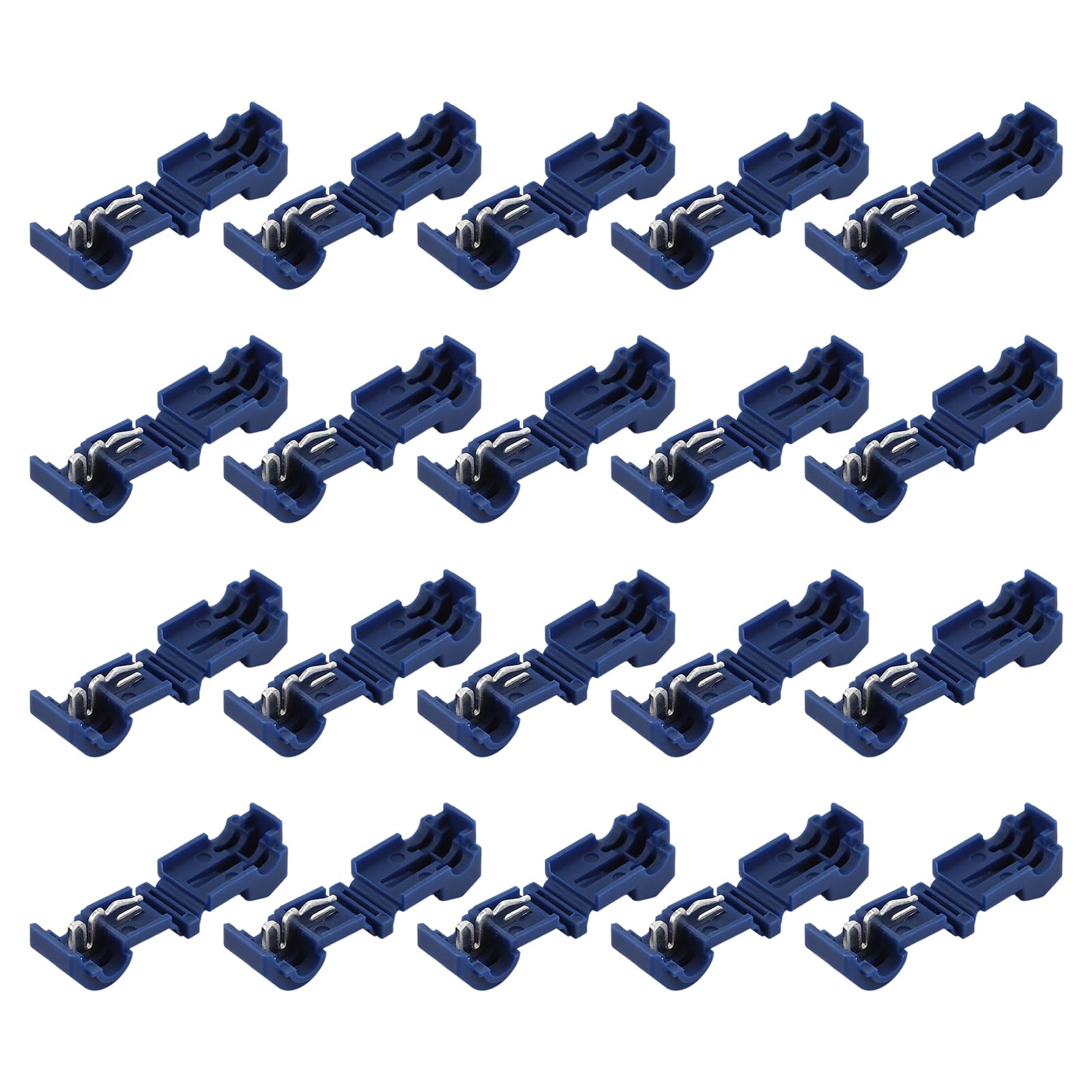 20Pcs Electrical Cable Connector for Charging Station Flame Retardant Housing and Stable Power Supply T-Type Wire Connector