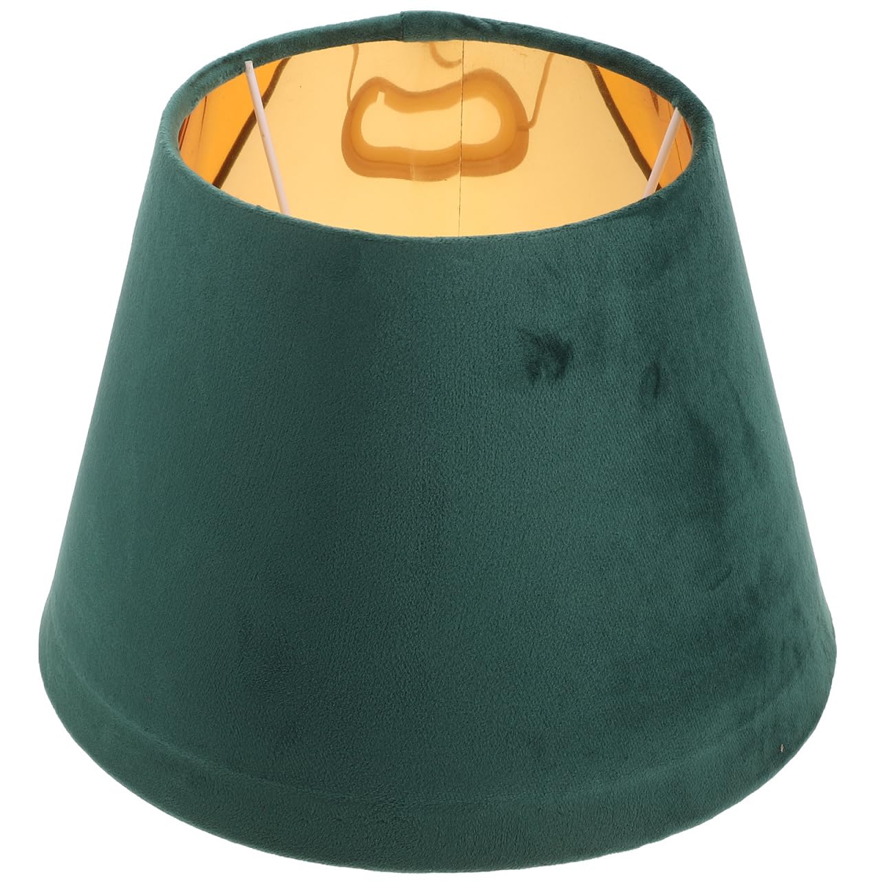 Lurrose Paralume in tessuto, paralume a tamburo piatto, copertura per lampada E27, per lampada da tavolo, decorazione principale, verde