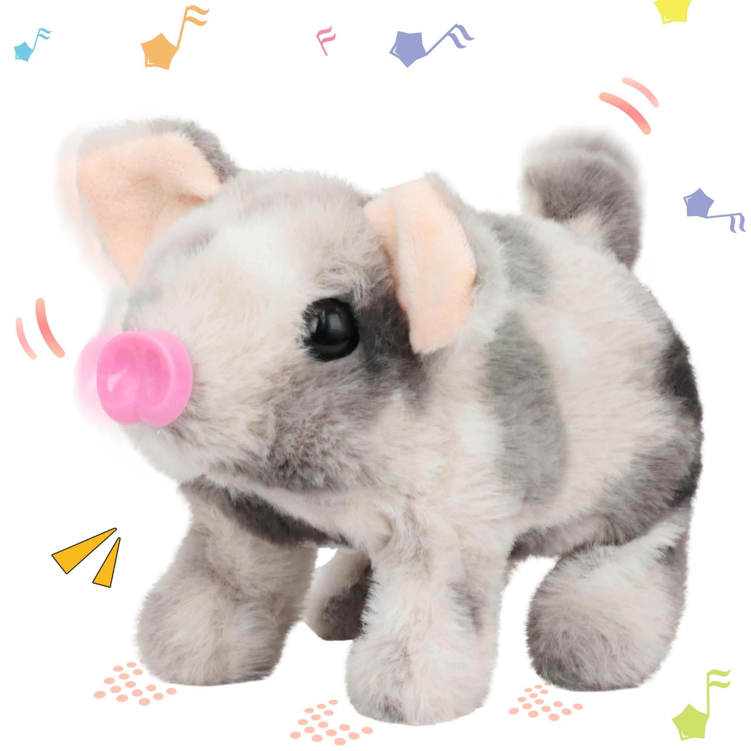 Amazon.com: Hopearl Walking Spotted Pig Pet Piggy Interactive