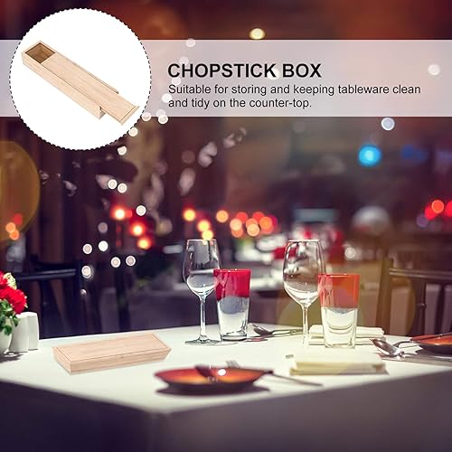 Miniatura 7 de Cabilock Elegante cubierta deslizante cuchillo tenedores caja de almacenamiento palillos caja cubiertos cajón organizador bambú vajilla