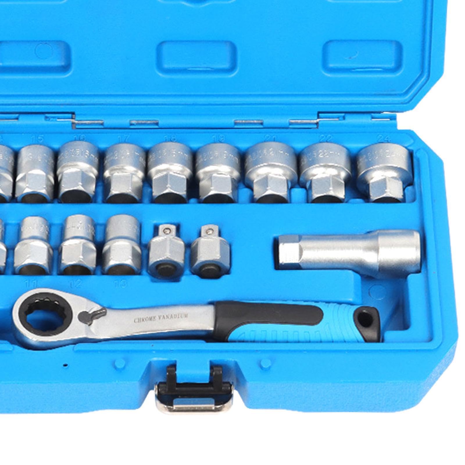 Set completo di chiavi a bussola, utensili meccanici, utensili manuali per riparazione auto, manuali per biciclette, organizer portatile, chiave inglese in