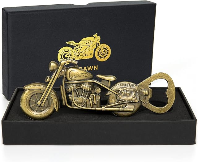 Novelty Unique Motorcycle Beer Gifts for Men, Vintage Motorcycle Bottle Opener, Christmas Stocking Fillers for Dad Men, Valentines Gift Fathers Day Gift Birthday Gift Unique Beer Gift for Him Men