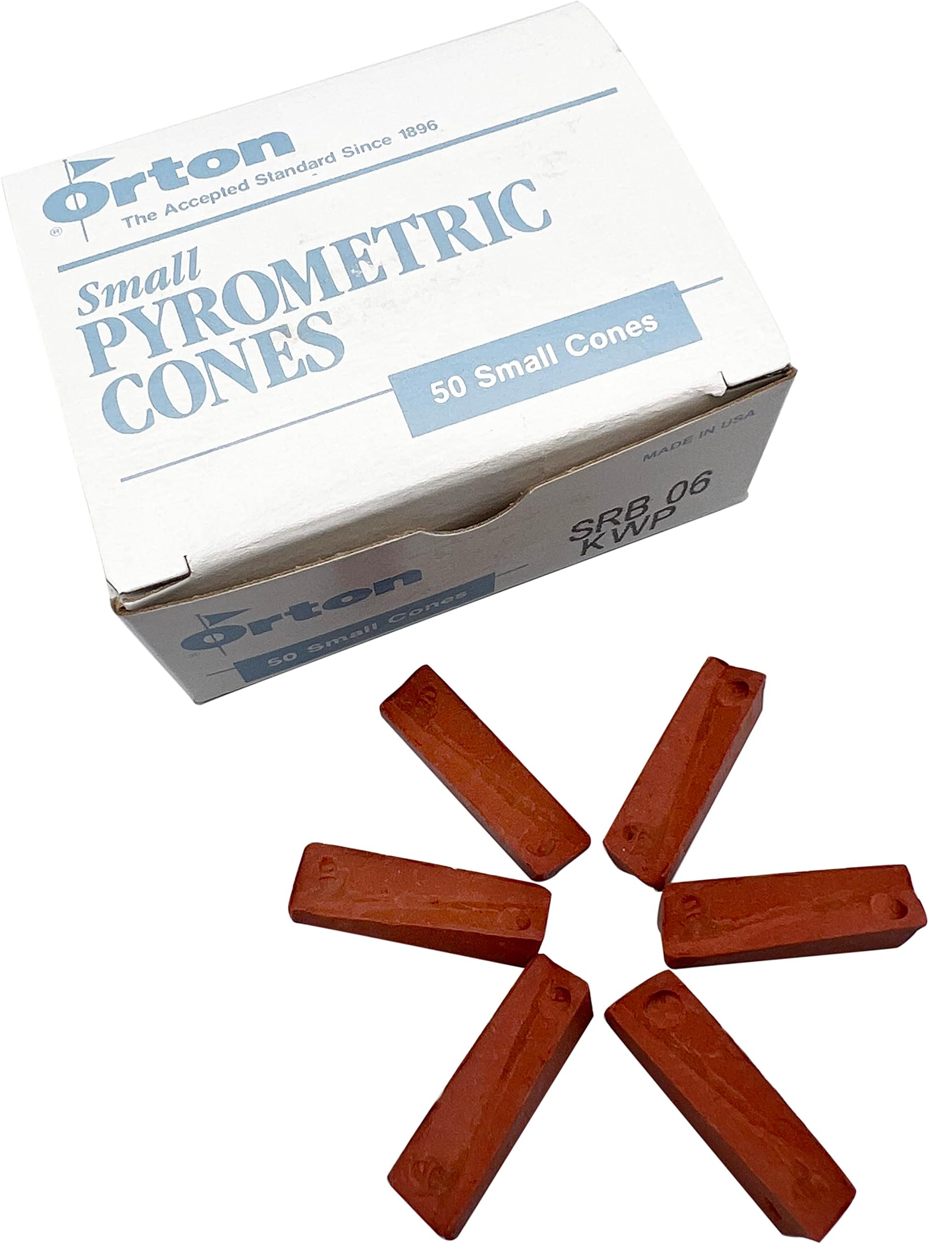 Pyrometric Cones for Accurate Firings in Industrial, Pottery and Hobby Kilns-Cone 06 (Pkg/50) (1)