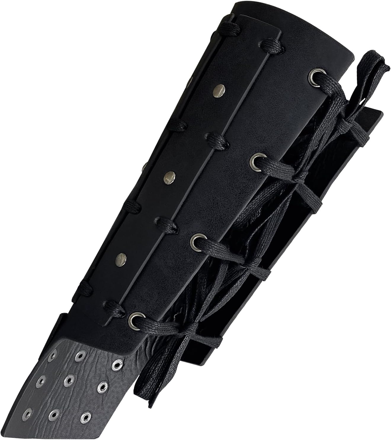 HiiFeuer Medieval Studded Faux Leather Bracers, Vintage Mercenary Arm Guards, Knight Archer Gauntlets for Ren Faire - Image 3