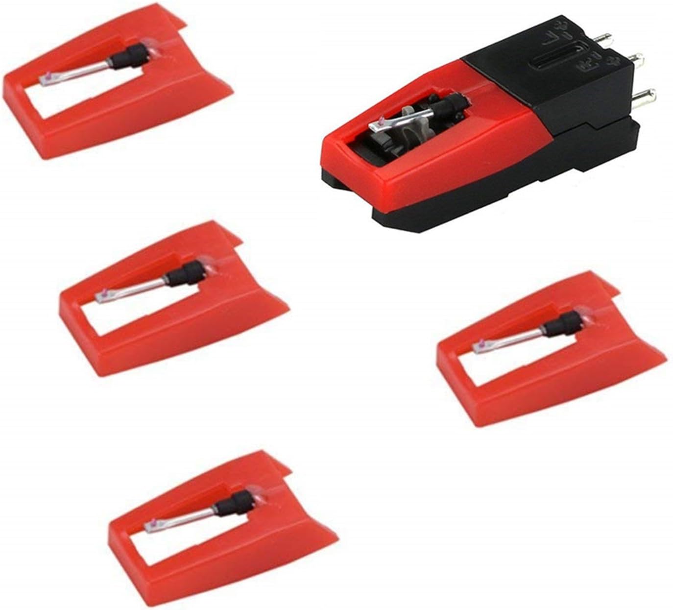 Record Player Needle Replacement,1PC Record Player Cartridge with 4PCS