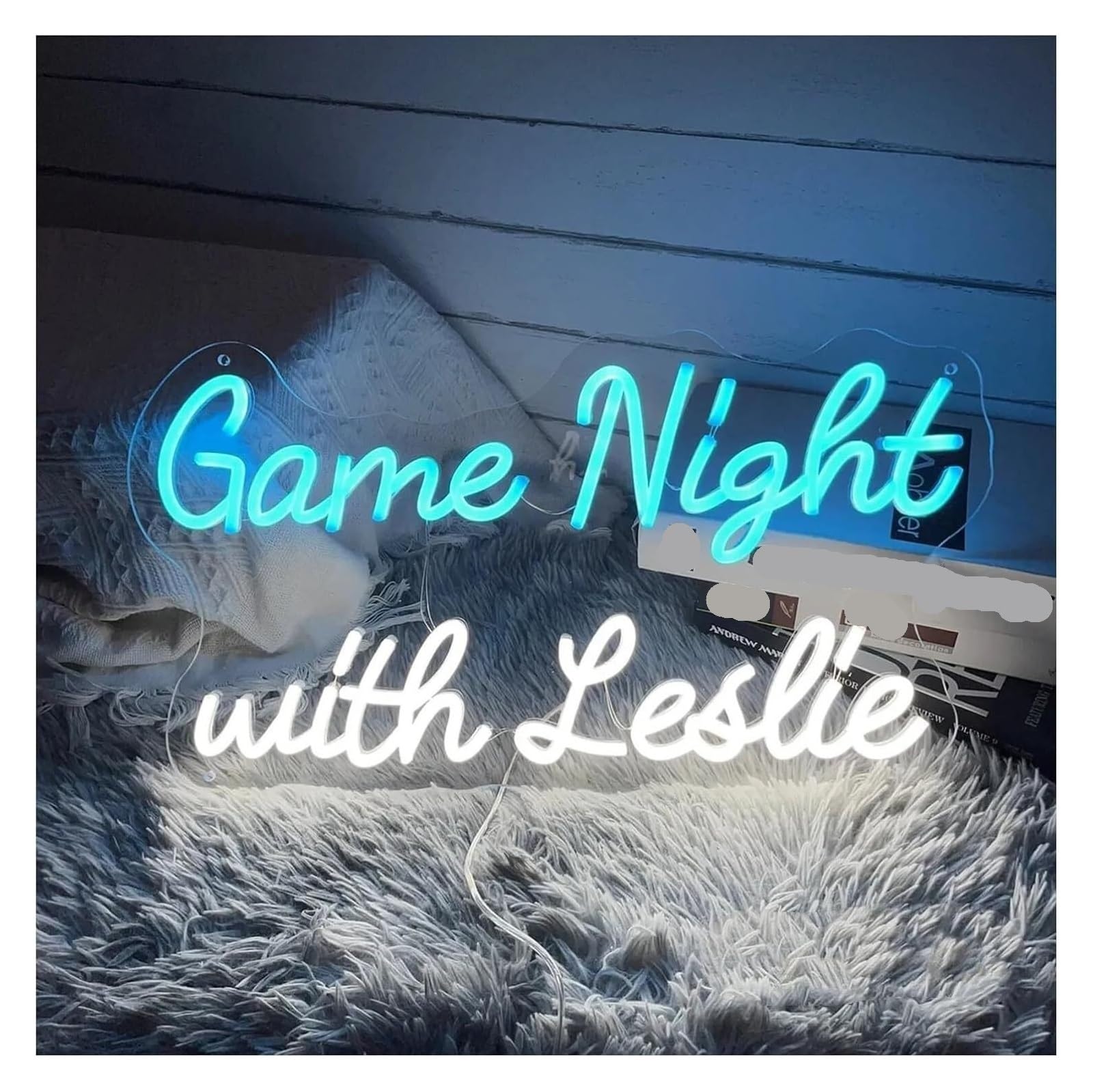 Lampada da notte con insegna al neon Leslie Gamepad luminoso come regalo per adolescenti