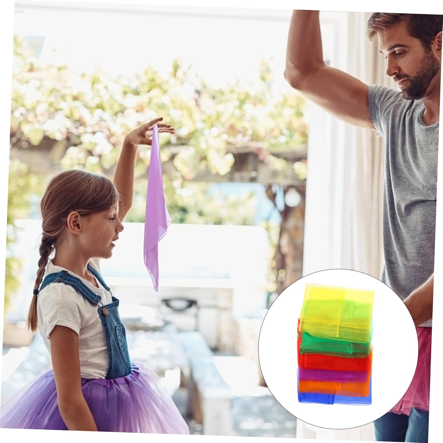 12pcs Boys and Girls Juggling Scarves Dance Veils for Performance Play Activities Breathable Skin-friendly for Dance Vacation and Outdoor Fun