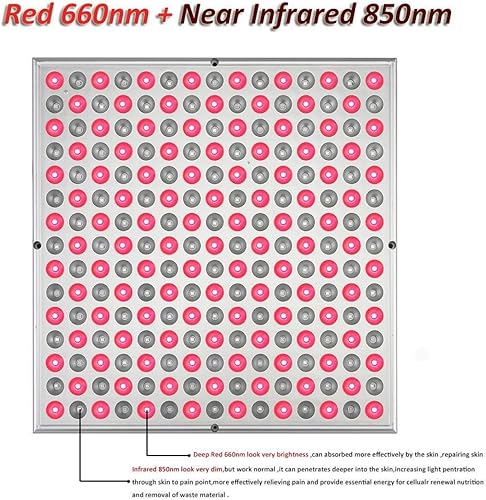 Miniatura 3 de DUEBEL Terapia de luz roja 45W, panel de luz roja 660nm y 850nm para el músculo y la piel, alivio del dolor