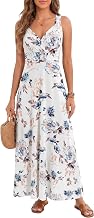 YUTILA Maxi Dress Women's Summer Sleeveless Dress Long