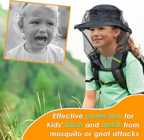 Miniatura 3 de Mosquitera prémium para niños, paquete de 2, protección contra moscas y insectos, ultra grande y larga, agujeros extrafinos para campamento,