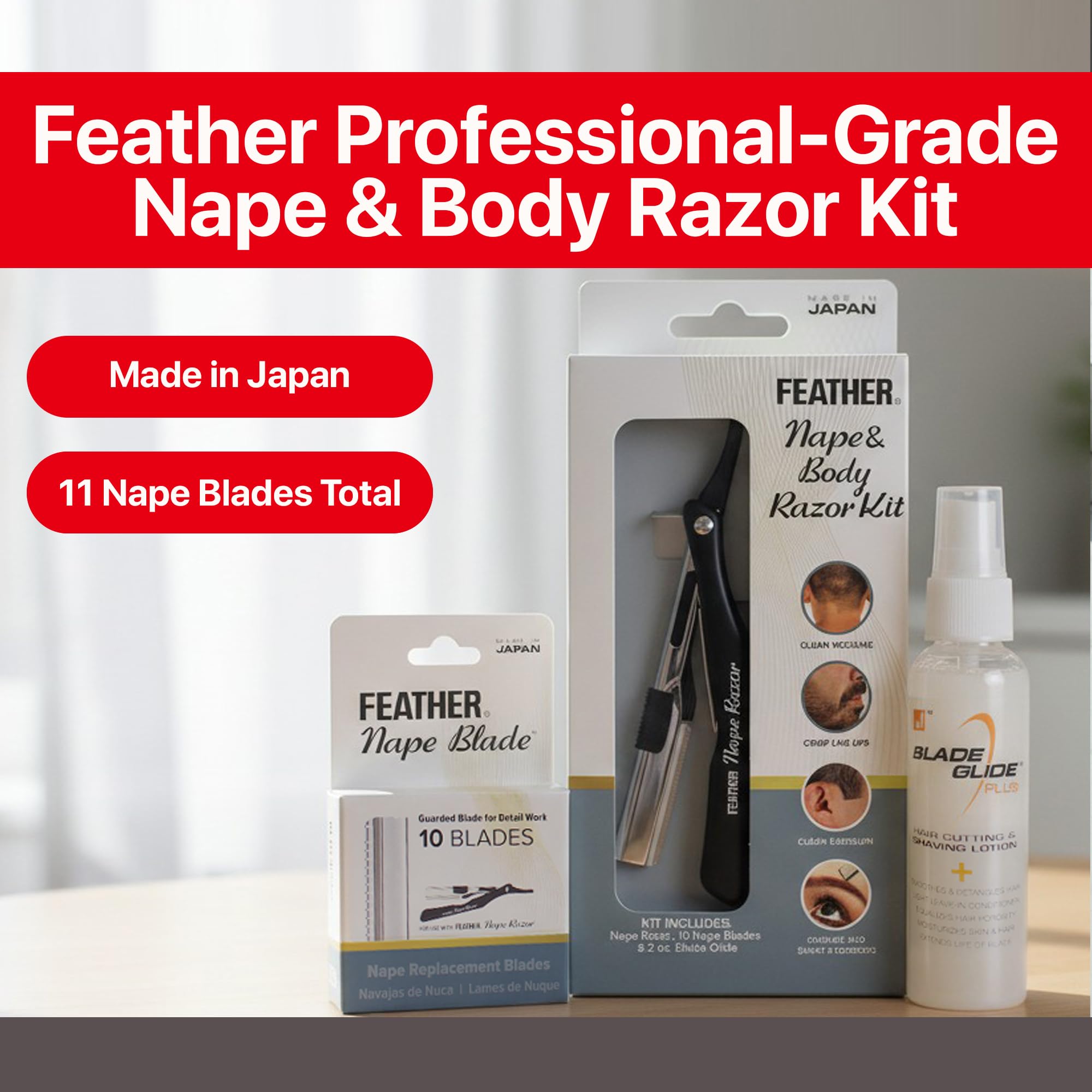Feather Cuello Y Cuerpo Kit De Afeitadora