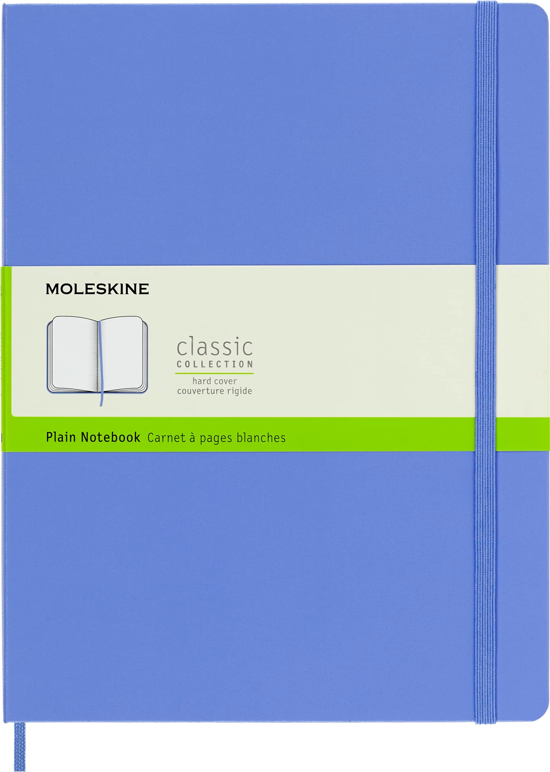 MoleskineClassic Notebook, Extra Large, Plain, Hydrangea Blue, Hard Cover (7.5 x 9.75)The Forest Stewardship Council