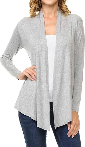 Miniatura 2 de Cárdigan de punto ligero de manga larga para mujer (S-3XL)