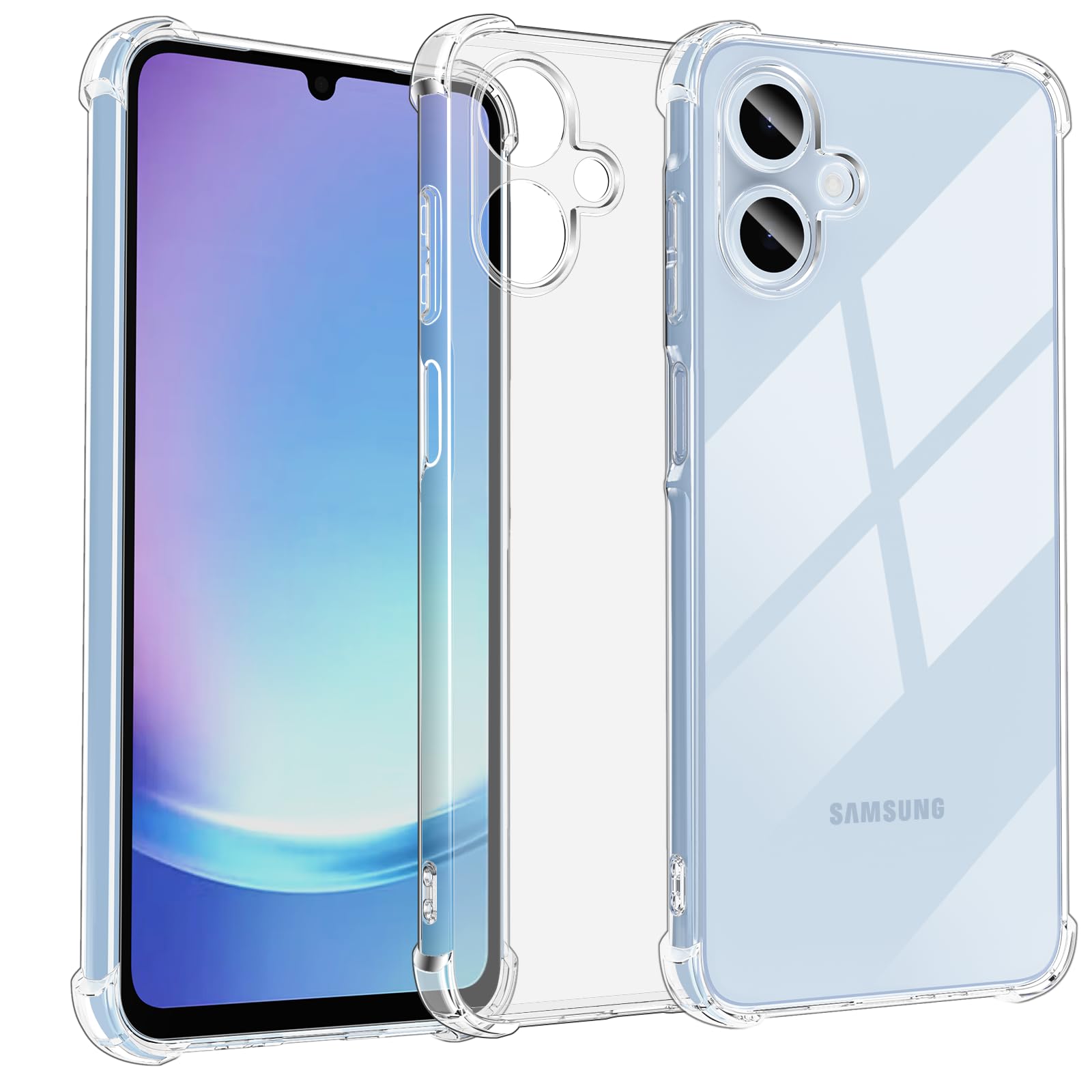 for Galaxy A25 5G ケース TPU 透明 耐衝撃 黄ばみなし 全面保護 保護 指紋 防止 Samsung Galaxy A25 5G スマホケース対応
