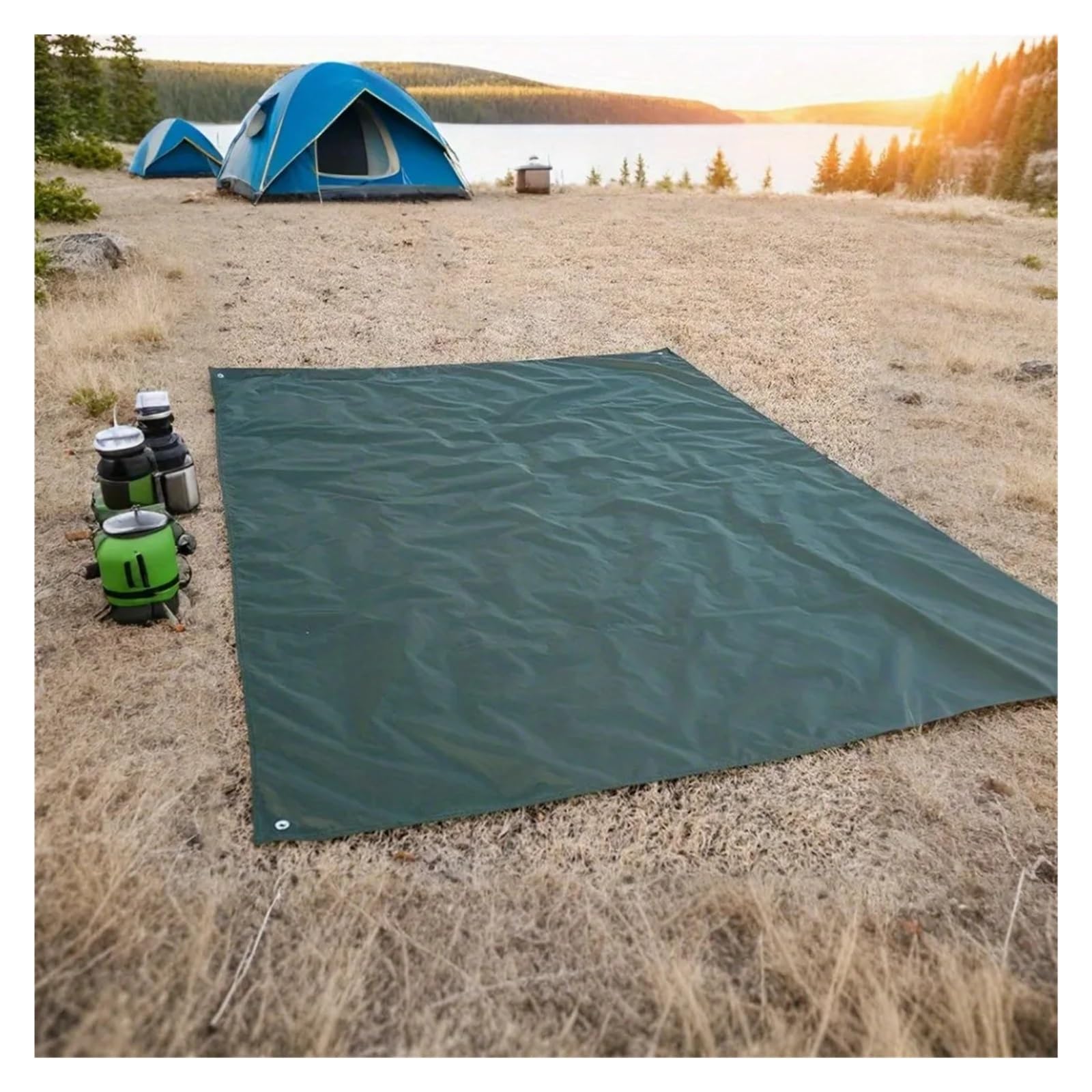 Tapis de camping antidérapant robuste et portable pour camping, randonnée, aventure, durable et léger pour une utilisation sur tout terrain