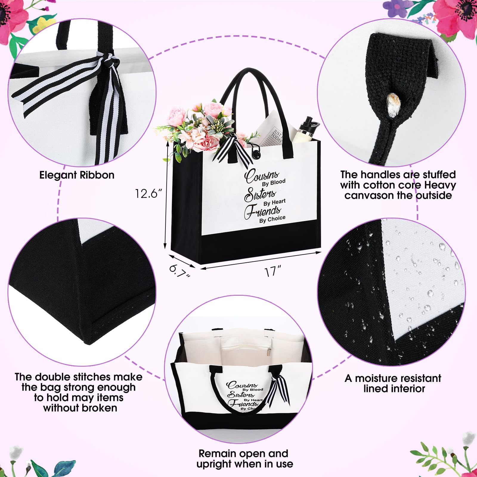 Best Cousin Appreciation Gift - Thank You Keychain With Inspirational Quote For Women And Men