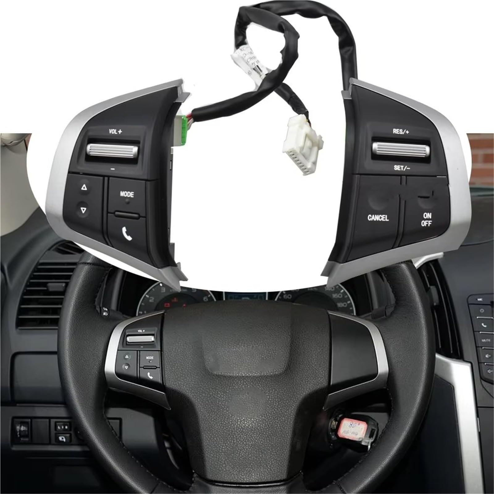 Botón Control Crucero Volante para Isuzu para D-MAX 2015 2016 2017 2018 2019 para MU-X Interruptor Volante Botón Control Remoto Volumen Audio Crucero