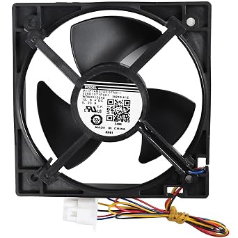 WR60X10340 Refrigerator Evaporator Fan Motor for GE Size 4.4 x 4.4 Inch