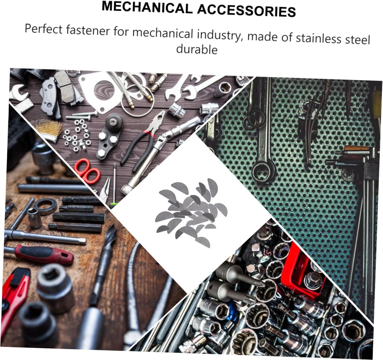 PRETYZOOM 80pcs Semicircle Woodruff Keys Half Moon Key Stock Versatile Mechanical Fasteners 8 Size Pack
