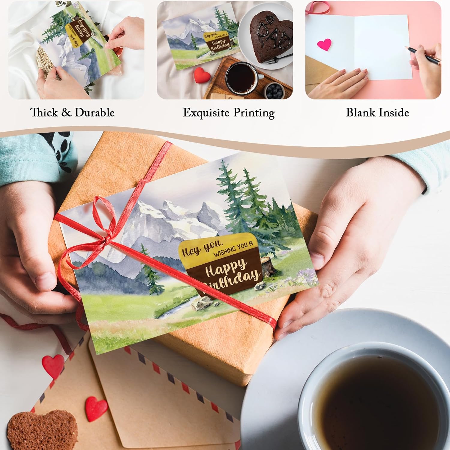 Qiliji National Park Sign Birthday Card for Him Her, Funny Outdoorsy Birthday Card for Men Women, Nature Scenic Bday Cards for Hiker Camper Adventure Lover Friends - Image 5