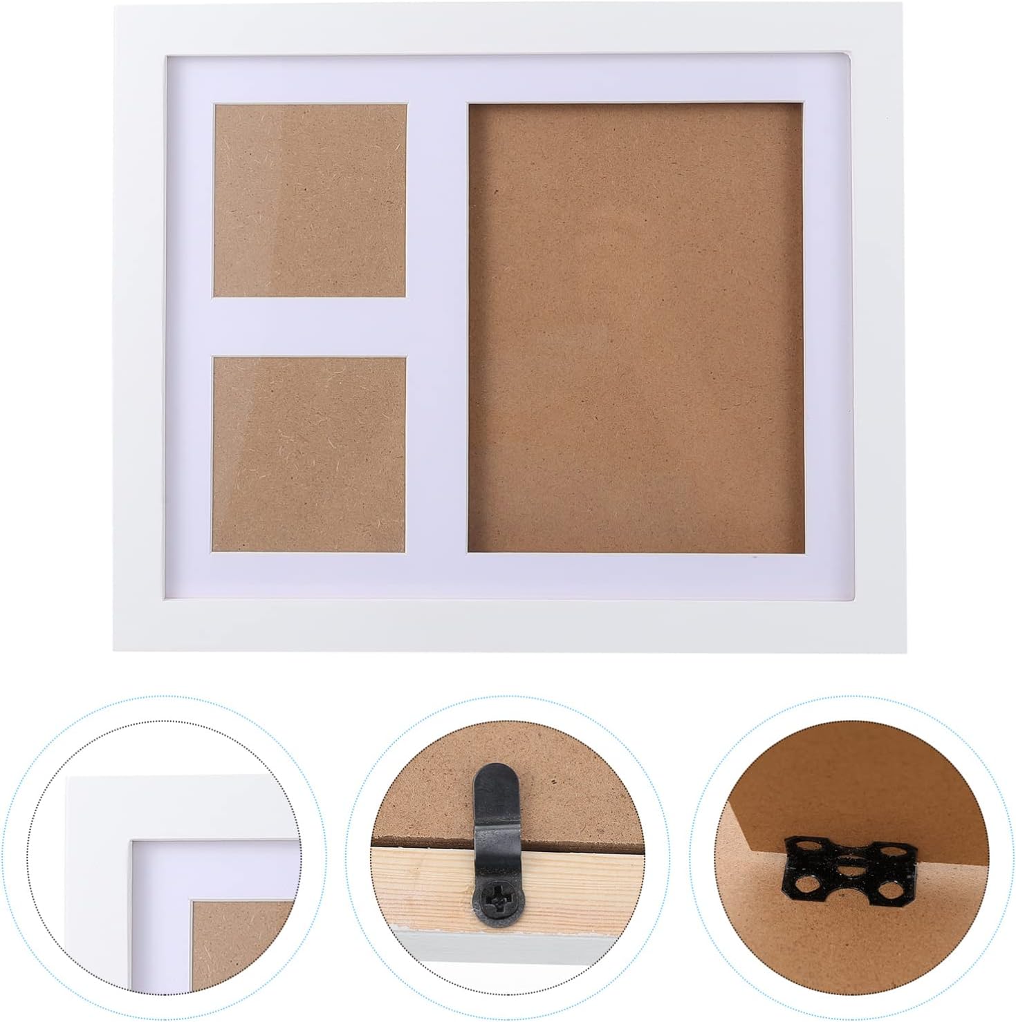 Milisten 1set Keepsake Handprint and Footprint Photo Frame Inkless Kit for Newborns Growth Record White for Shower and Memories
