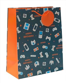 Happy Birthday Gamer Themed Large Gift Bag With Tag Gift Wrapping Essentials