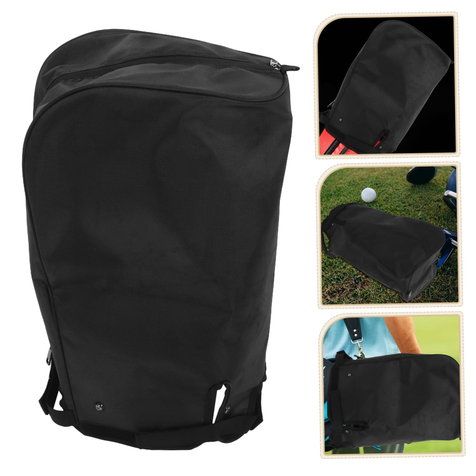 Negra Funda de Lluvia 1 Pieza de Poliéster Portátil para Golf