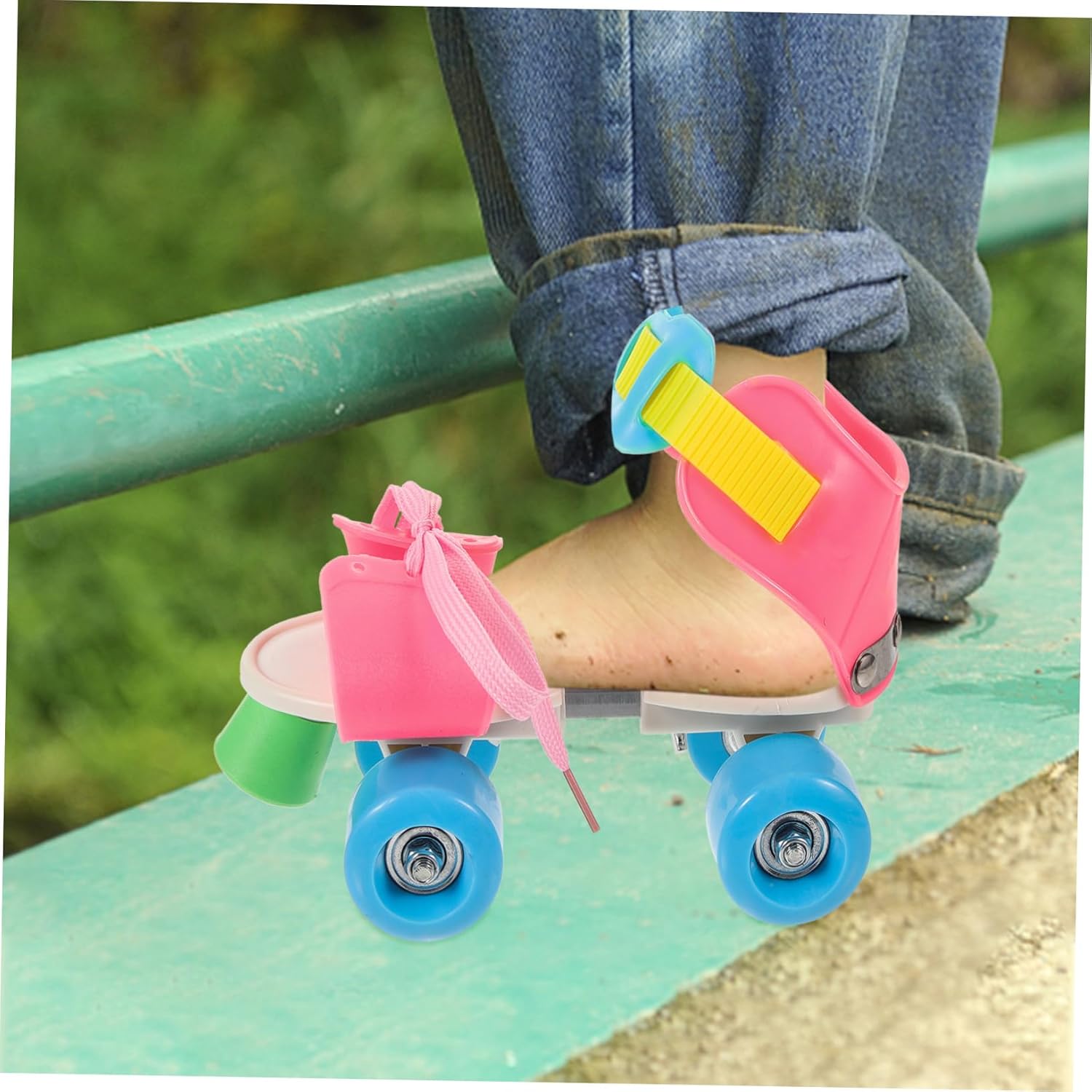 1pair Roller Skating Shoes for Boys and Girls Protective Double Row Skates Lightweight Comfortable for Outdoor Fun for Various Shoe