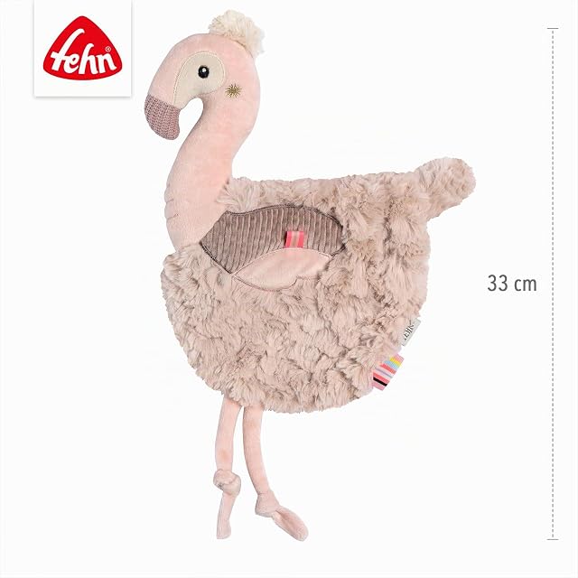 Foto 5 de 6 de Fehn Schmusetuch Flamingo - Spielkamerad, Einschlafhilfe & Stofftier-Schnuffeltuch Zum Greifen, Fühlen…
