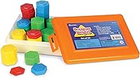 Vista 3 de Learning Resources Pesas hexagonales – Juego de 54 piezas, a partir de 8 años, manipuladores matemáticos para niños, suministros para profesores