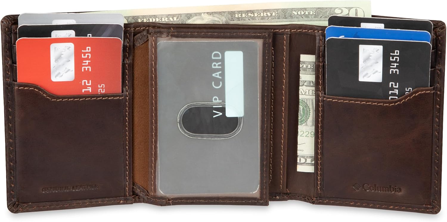 Dockers Men's Extra Capacity Slim Profile Trifold Wallet with Multiple Card Slots and ID Window - Image 6
