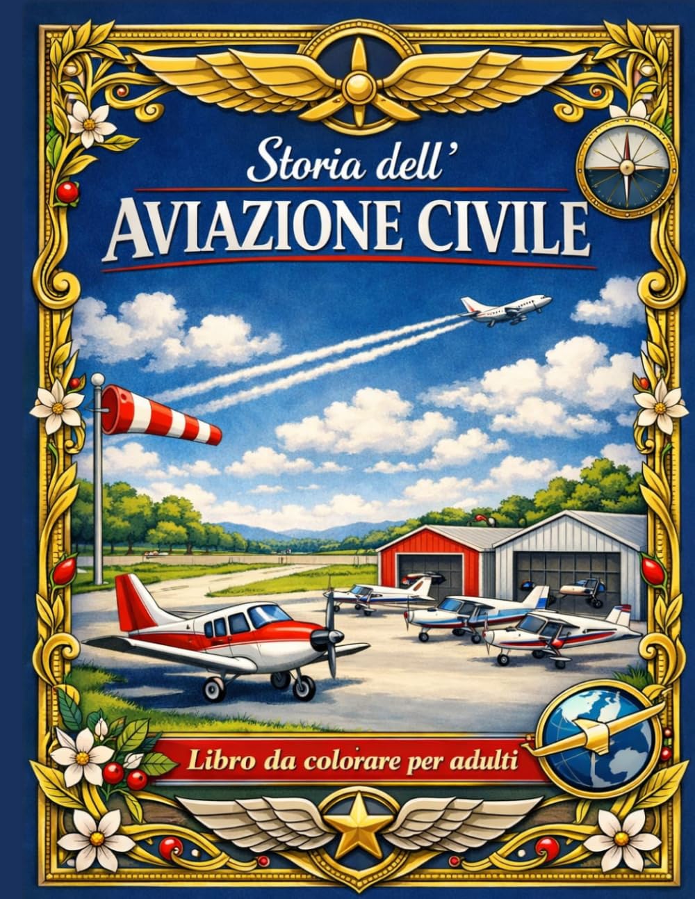 Storia dell’Aviazione Civile – Libro da Colorare per Adulti: Oltre 50 illustrazioni dettagliate e originali dedicate agli aerei civili: dai Fratelli ... jet passeggeri (Coloring books for Adults)