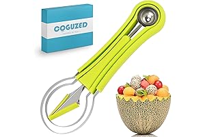 CoguZed Melon Baller Scoop Set: Slice, Scoop, and Style Your Fruits Like a Pro