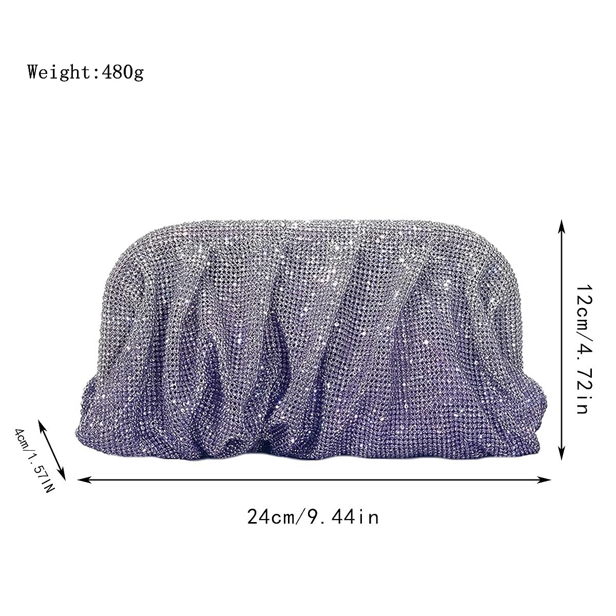 WuDiaoer Sparkly Women Rhinestone Clutch Purse Crystal Evening Bag Prom Purse Chain Shoulder Bag for Wedding Party, Gold