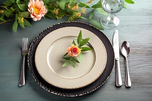 Miniatura 4 de Cuchillo para carne, tenedor, cuchara, juego de vajilla de acero inoxidable de cinco piezas (negro)