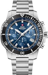 Herren Uhr Solar Chronograph Quarzuhrwerk mit Edelstahlarmband Analoge Herrenuhr Armbanduhr Blau SMS34113.02