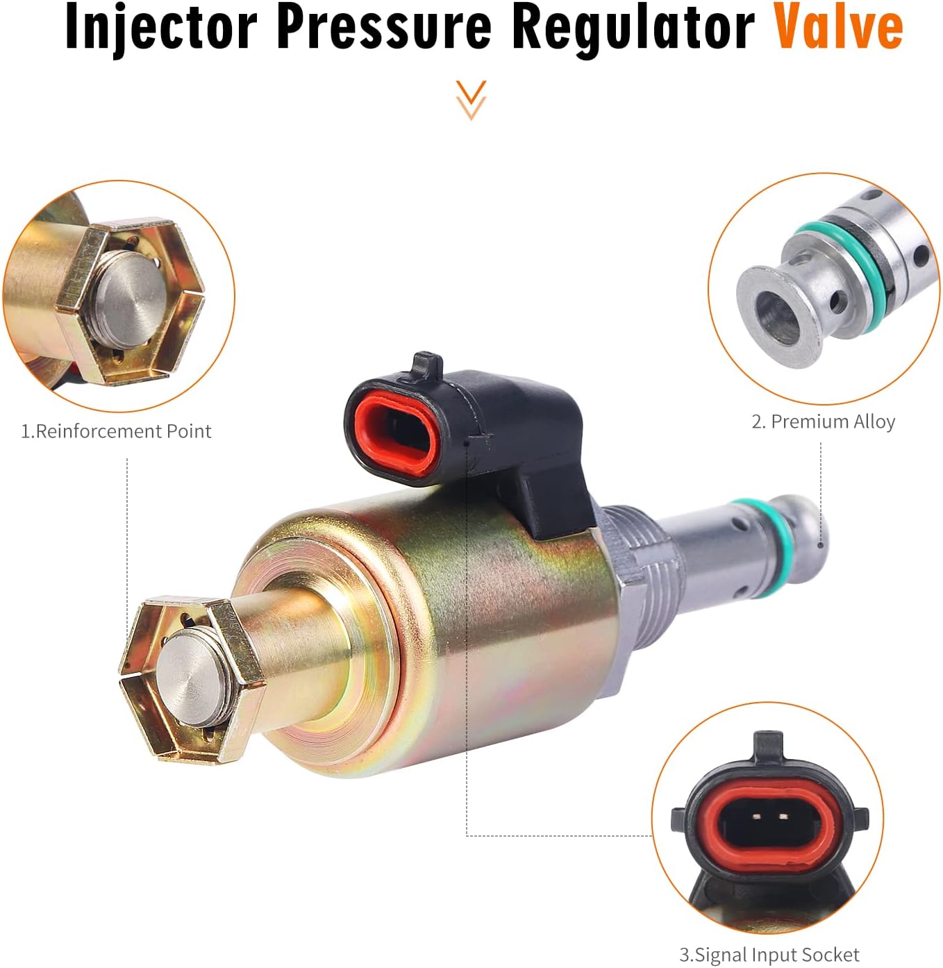 7.3 IPR Valve Injector Pressure Regulator & ICP Control Sensor with Pigtail Compatible with Ford F250 F350 F450 F550 Super Duty E350 E450 E550 Excursion F650 F750 F81Z9C968AA 1829856C91 1841217C91