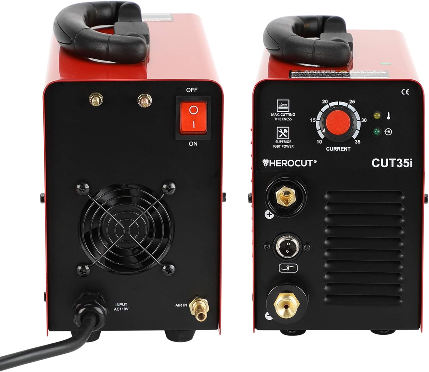 Plasma Cutter, CUT45 40Amp High Frequency 50/60Hz IGBT Inverter Air Plasma Cutting Machine Max Cutting Thickness 10mm (CUT35 110V) - - 