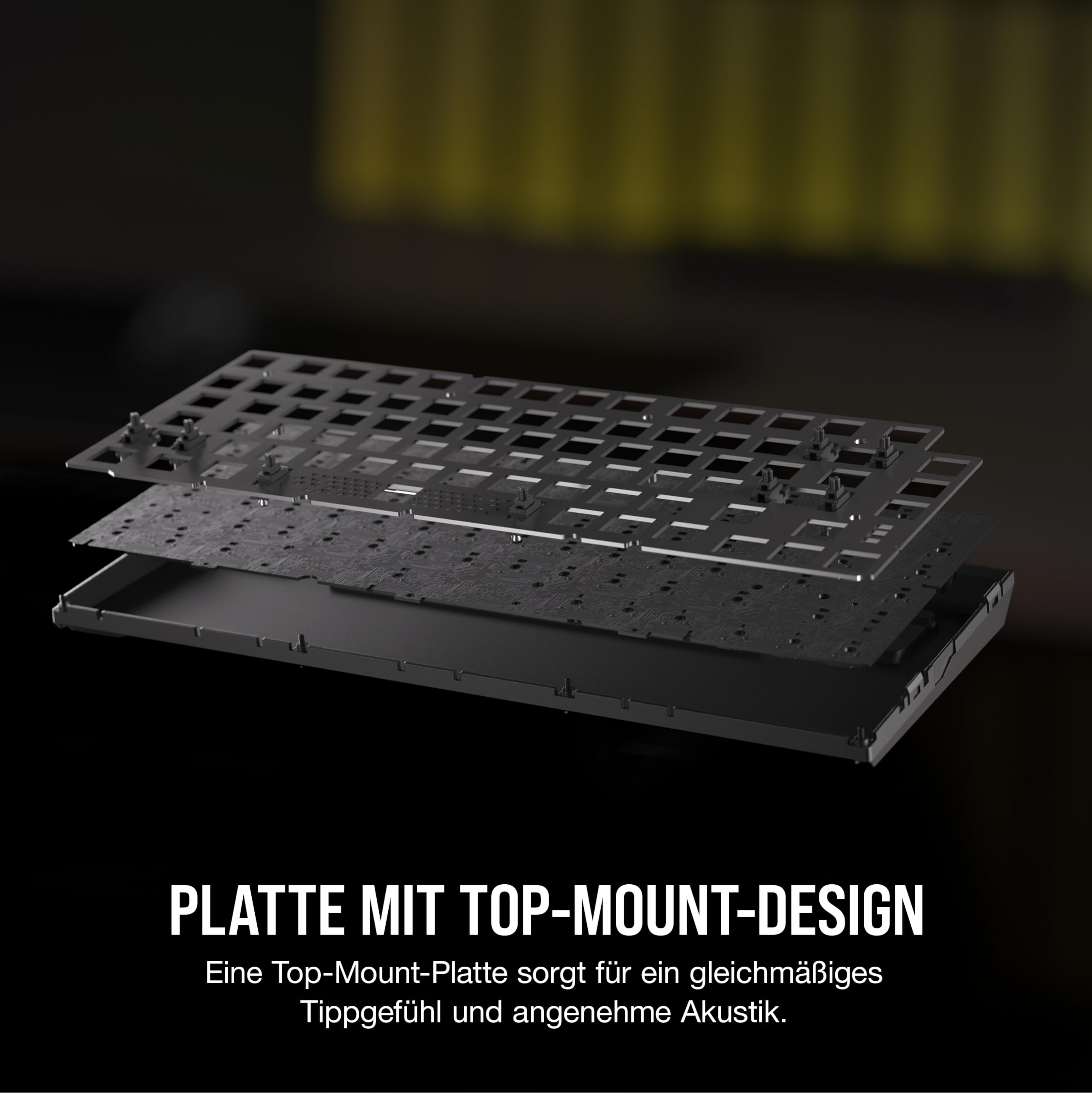 Corsair K65 Plus Wireless 75% RGB Mechanische Gaming-Tastatur Schwarz QWERTZ DE Hot-Swap MLX Red Lineare Schalter PBT Tastenkappen
