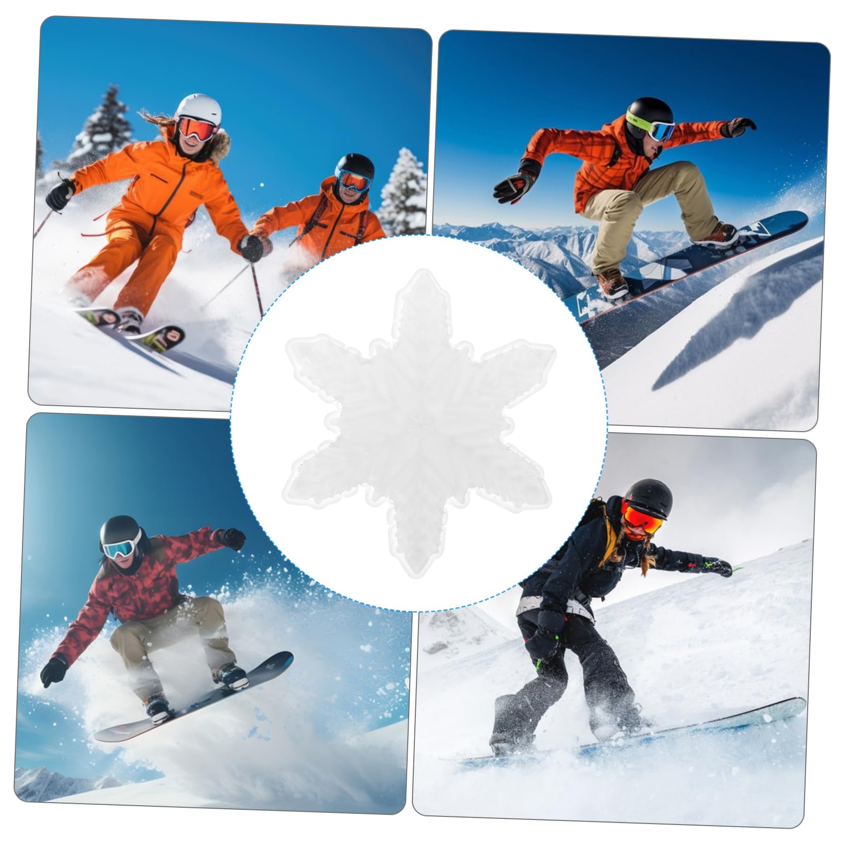 BESPORTBLE 5pièces Autocollant Antidérapant pour Snowboard Décalque De De Transparent Pad De Ski Monopode Accessoire De Glisse