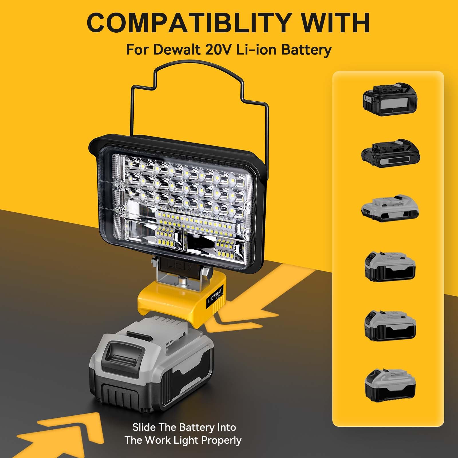 Dewalt 20v Led Work Lights DEWALT 20V MAX LED Work Light 6800LM