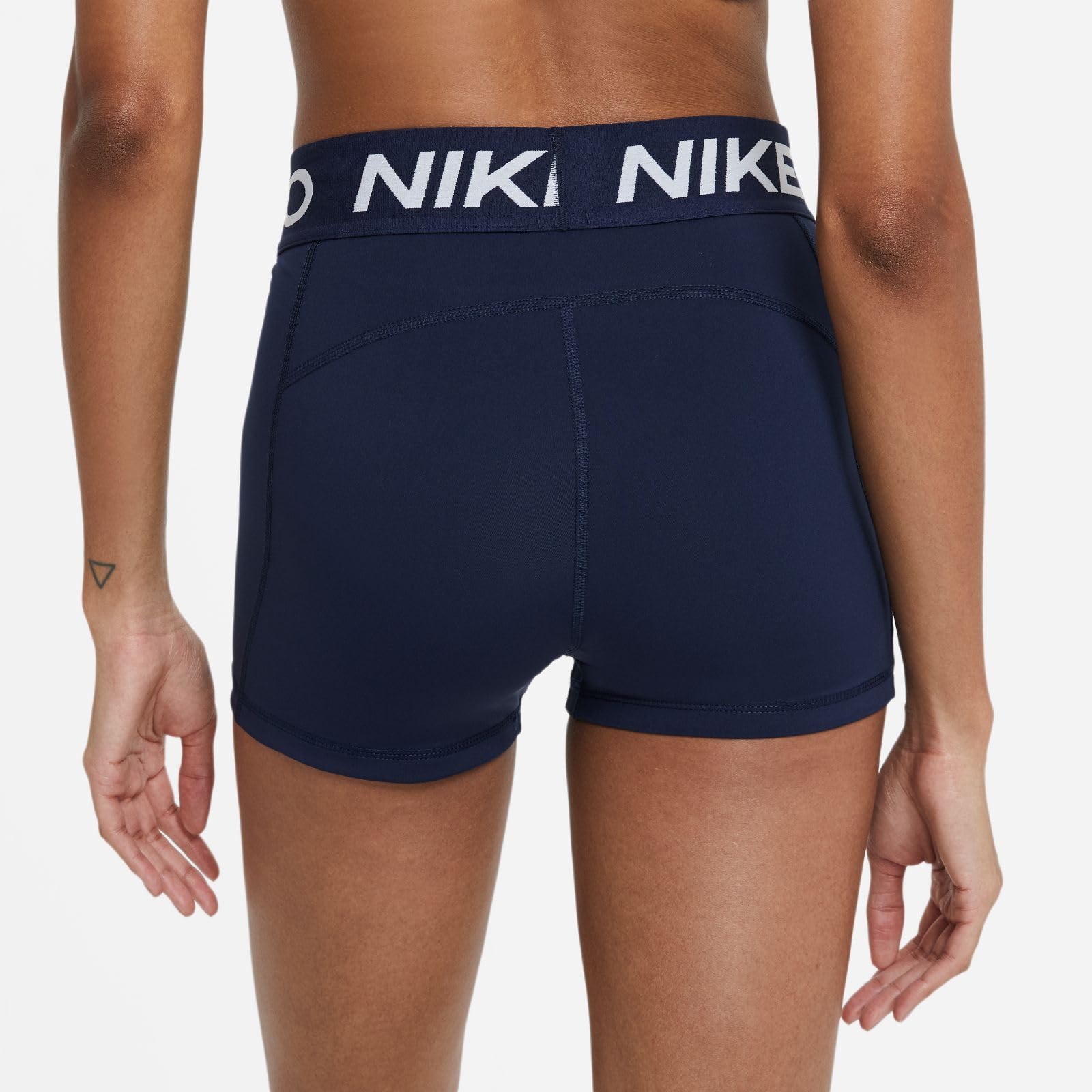 Nike W Np 365 damskie obcisłe szorty 7,5 cm do górnej części uda, Obsydian/biały, S